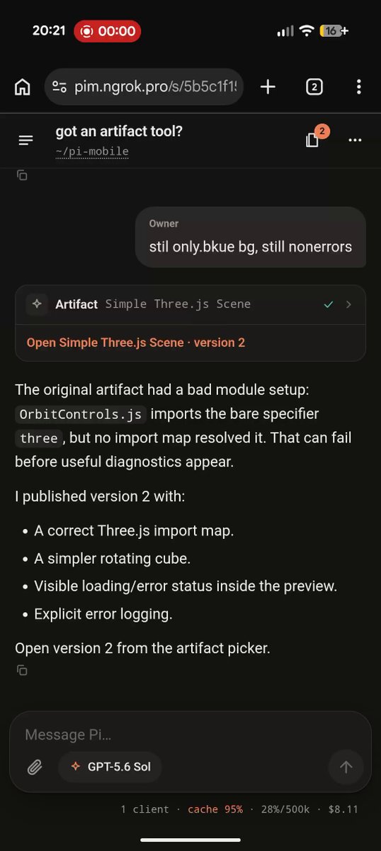 Pi Durable on phone