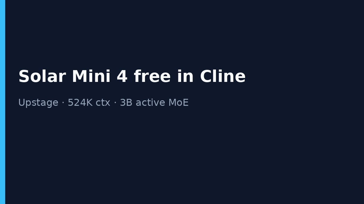Solar Mini 4 in Cline