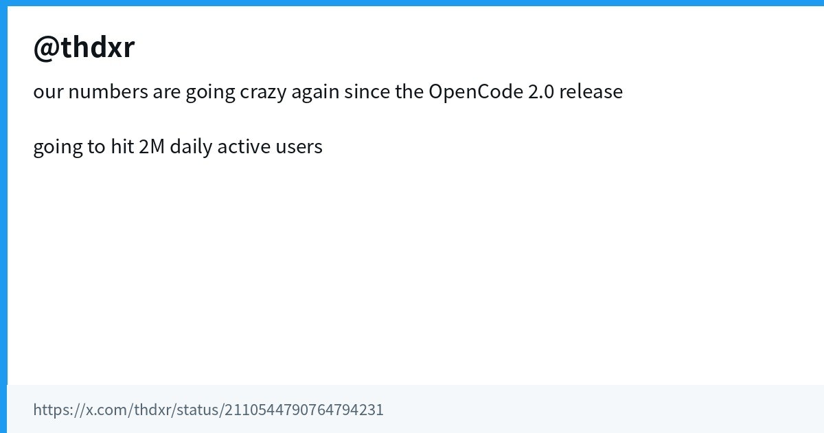 OpenCode daily actives