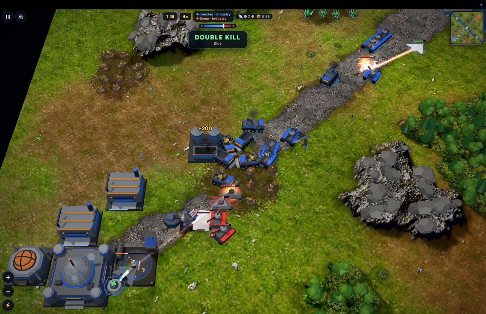 Screenshot of simonw's Battle Drones