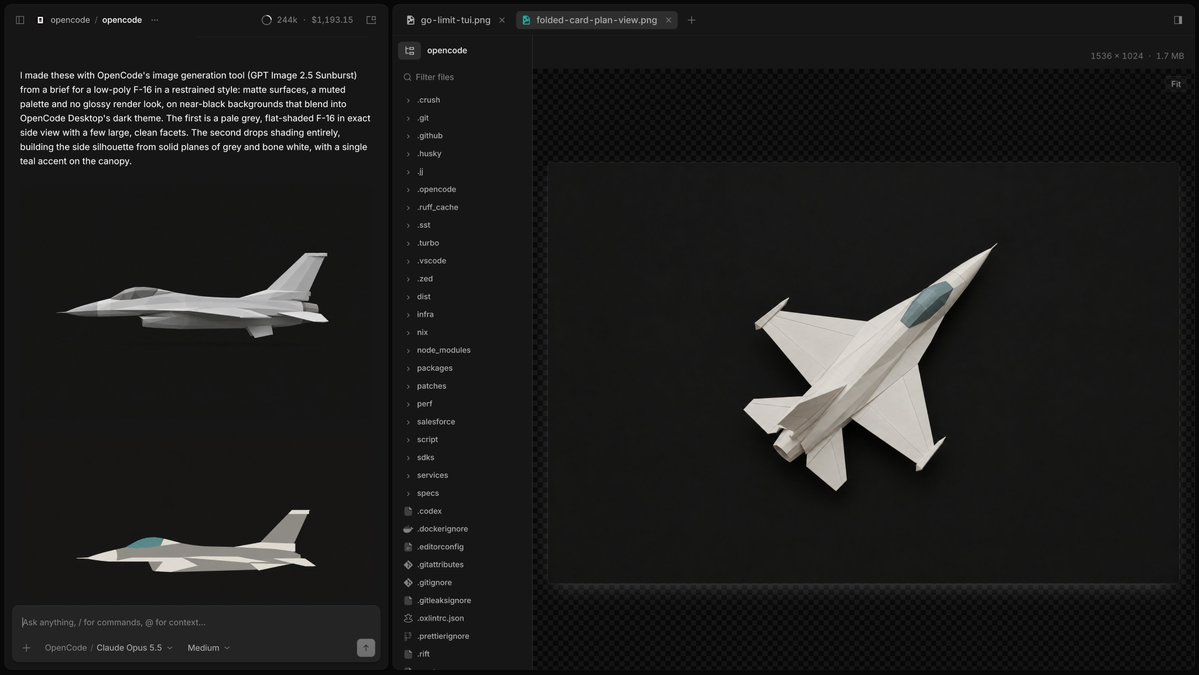 OpenCode image gen and Cheepseek