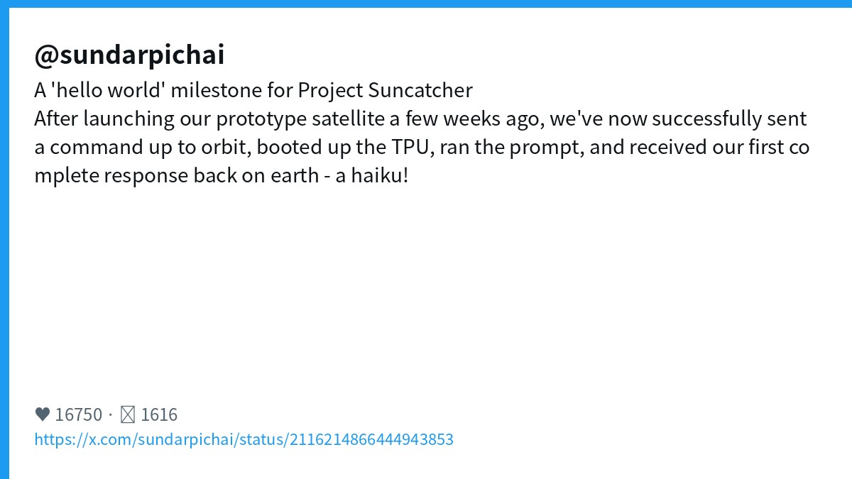Project Suncatcher haiku